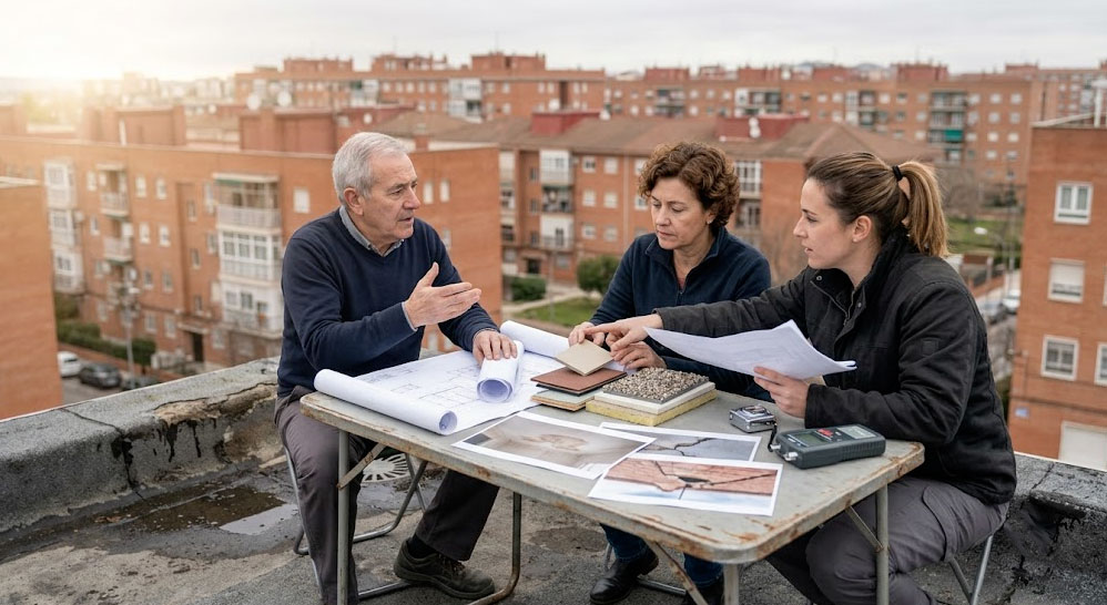 rehabilitación de cubiertas en Fuenlabrada